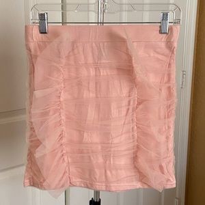 Shein Women’s Pink Pencil Skirt Ruched Stretch Mini Party Vacation Sz Large